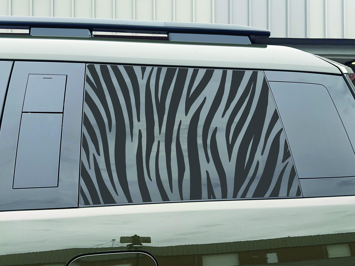2024-2025 Hyundai Santa Fe Quarter Window Decal Sticker - Zebra Animal Pattern