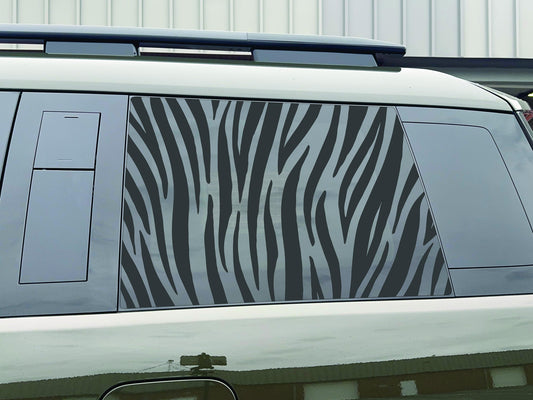 2024-2025 Hyundai Santa Fe Quarter Window Decal Sticker - Zebra Animal Pattern