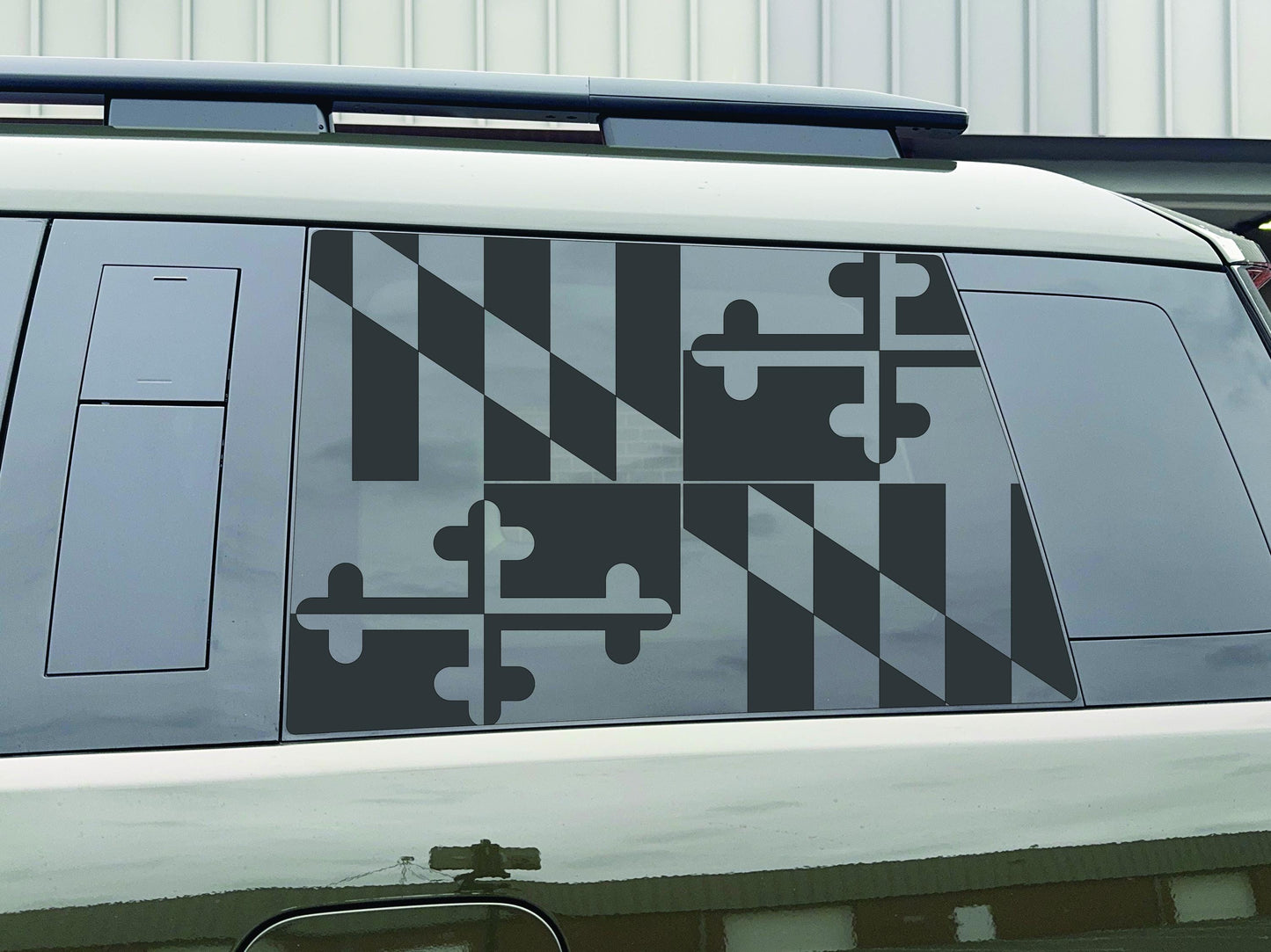 Hyundai Santa Fe Quarter Window Decal Sticker - 2024-2025 - Maryland Flag