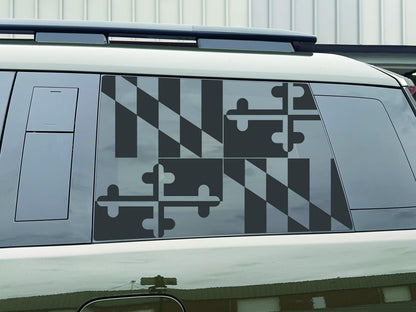 Hyundai Santa Fe Quarter Window Decal Sticker - 2024-2025 - Maryland Flag