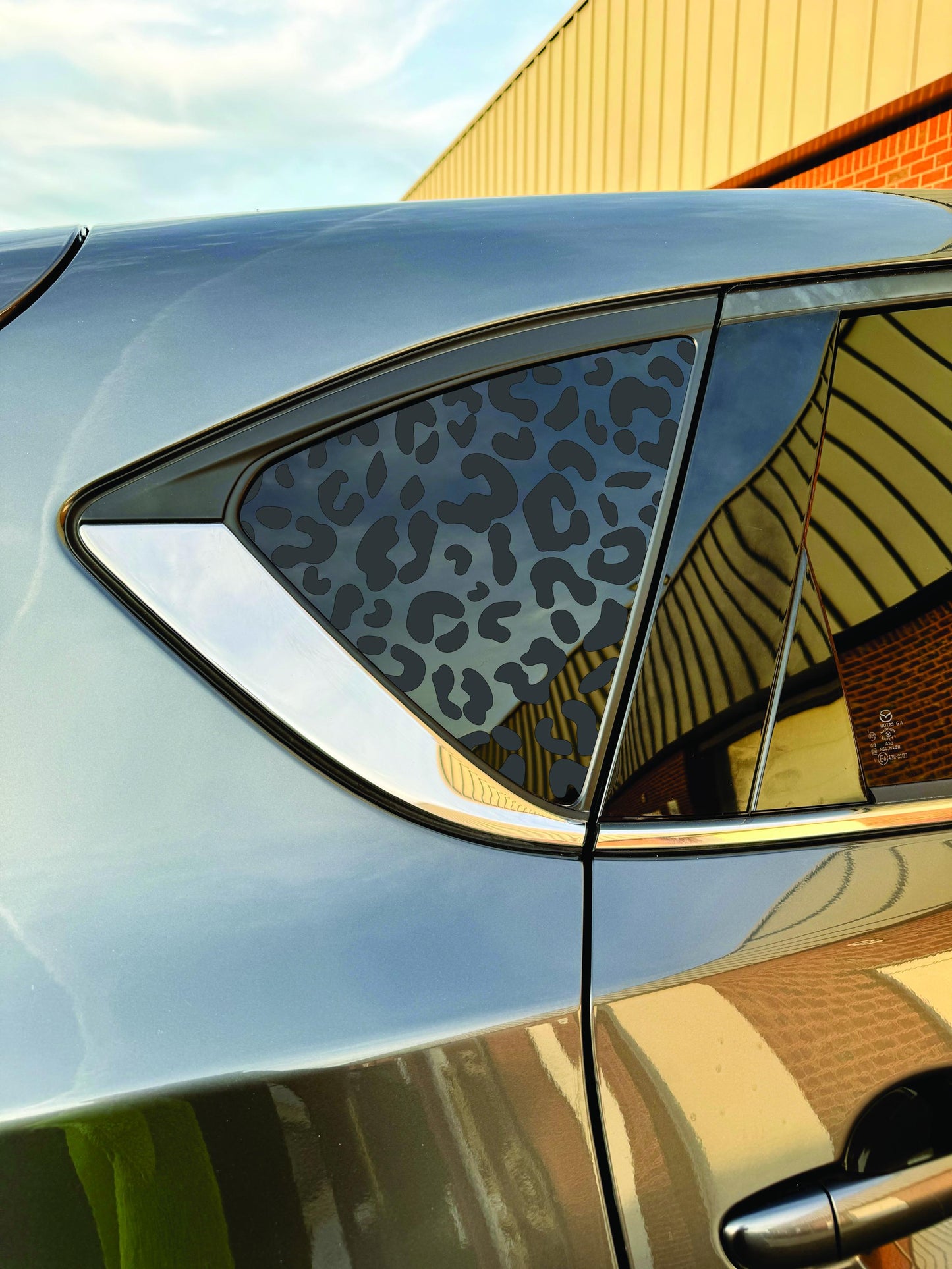 Mazda CX-5 Quarter Window Decal Sticker - 2017-2025 - Cheetah Leopard - Matte Black