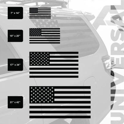 Matte Black American Flag Decal for Car, SUV, Truck