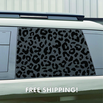 2024–2025 Hyundai Santa Fe Quarter Window Decal - Cheetah Leopard - Matte Black Vinyl Sticker