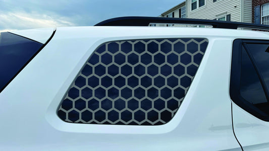 2023-2026 Honda Pilot Quarter Window Decal Sticker - Hexagon - Honeycomb