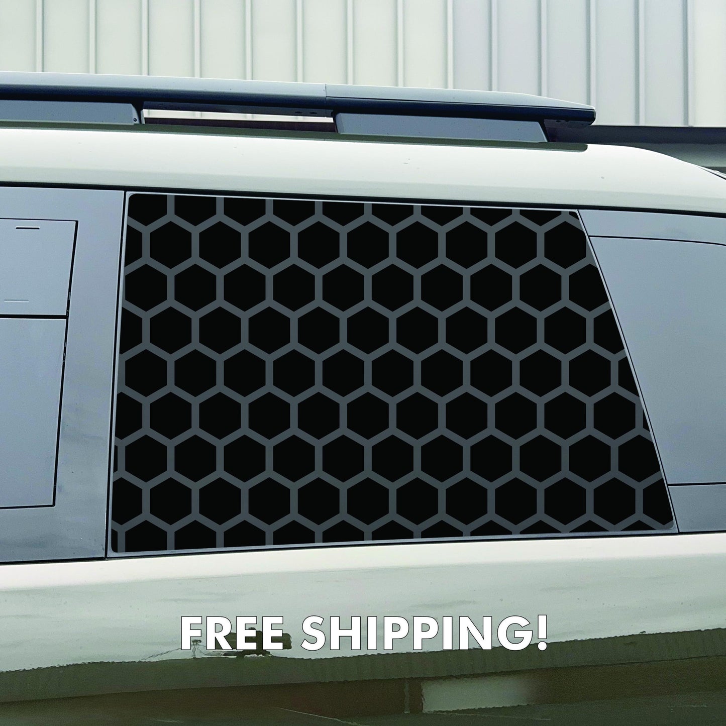 2024-2025 Hyundai Santa Fe Quarter Window Decal Sticker - Hexagon Honeycomb Pattern