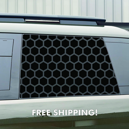 2024-2025 Hyundai Santa Fe Quarter Window Decal Sticker - Hexagon Honeycomb Pattern