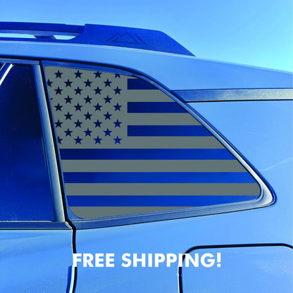 2026 Toyota RAV4 Window Decal  - Matte Black Sticker - US Flag