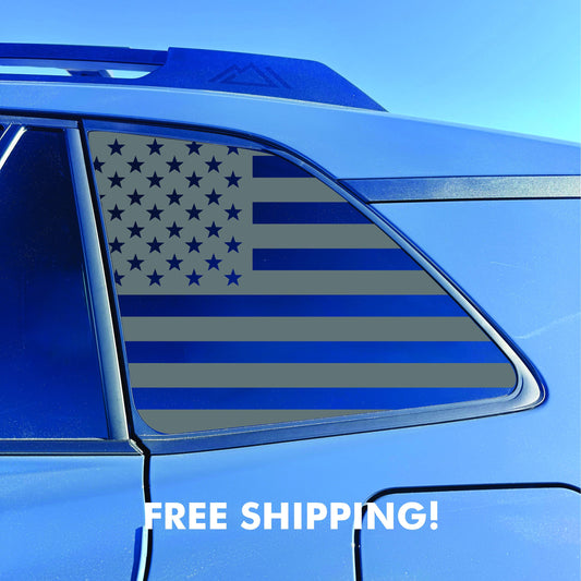 2026 Toyota RAV4 Window Decal  - Matte Black Sticker - US Flag