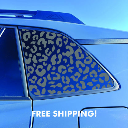 2026 Toyota RAV4 Window Decal  - Matte Black Sticker - Cheetah Leopard Animal Print