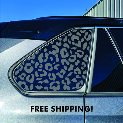 2019-2025 Toyota RAV4 Window Decal  - Matte Black Sticker - Cheetah Leopard Print