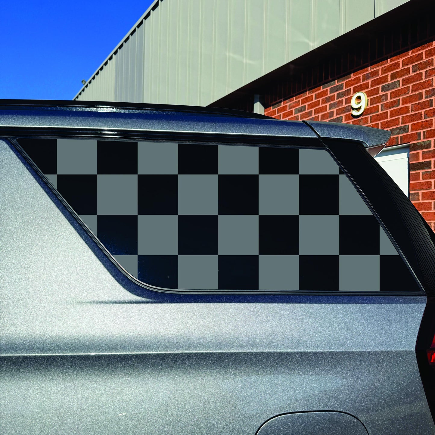 2021-2025 GMC Yukon - Chevrolet Tahoe Window Decal - Matte Black Sticker - Checkerboard