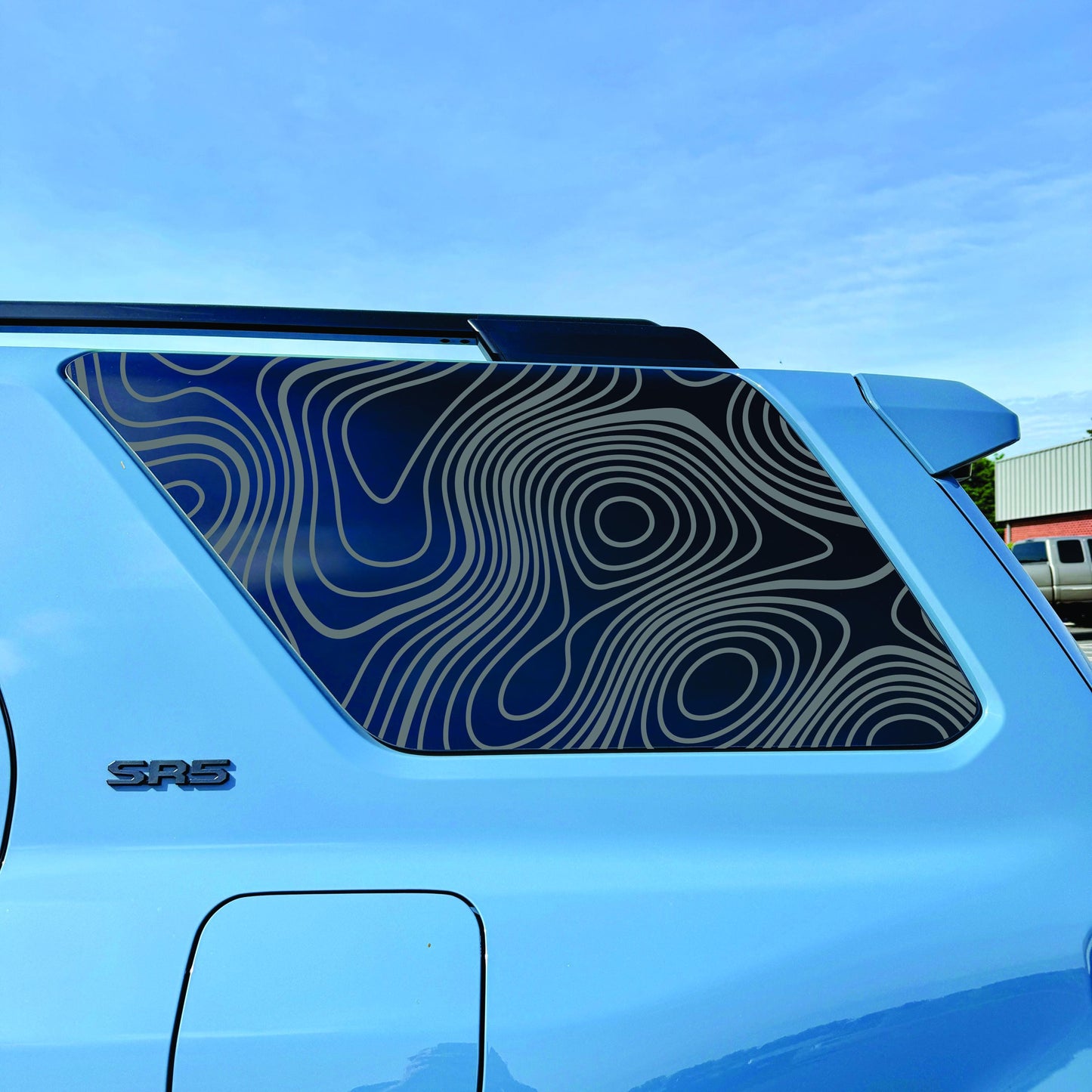 2025-2026 Toyota 4Runner - Window Decal - Matte Black Sticker - Topography Map