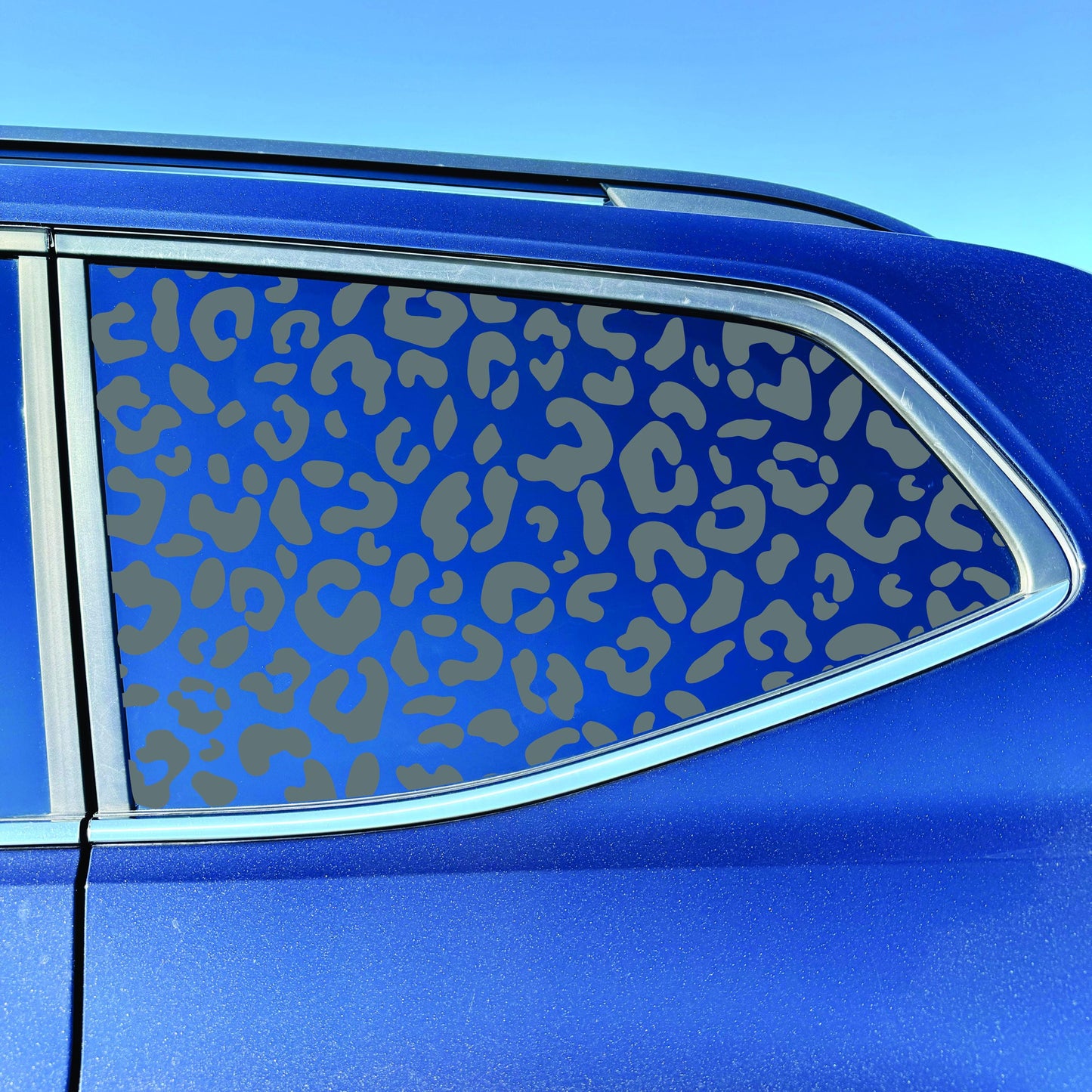 2018-2026 Volkswagen Atlas Accessory - Window Decal - Matte Black Sticker - Cheetah Pattern