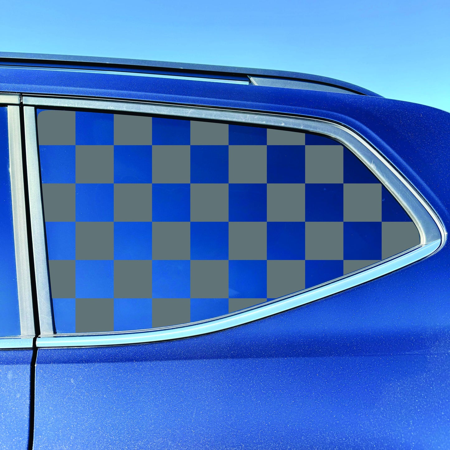 2018-2026 Volkswagen Atlas Accessory - Window Decal - Matte Black Sticker - Checkerboard Pattern