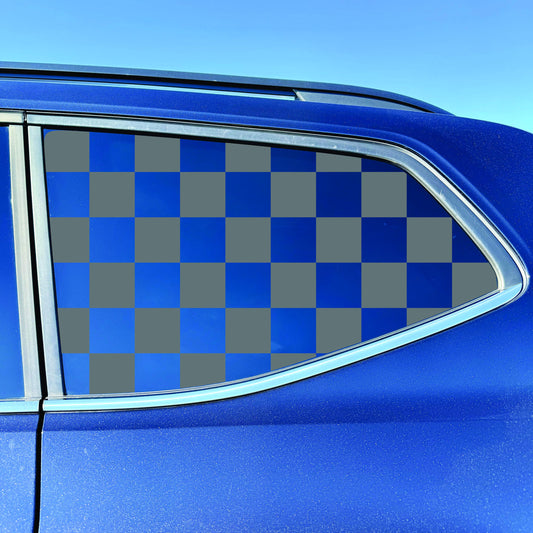 2018-2026 Volkswagen Atlas Accessory - Window Decal - Matte Black Sticker - Checkerboard Pattern