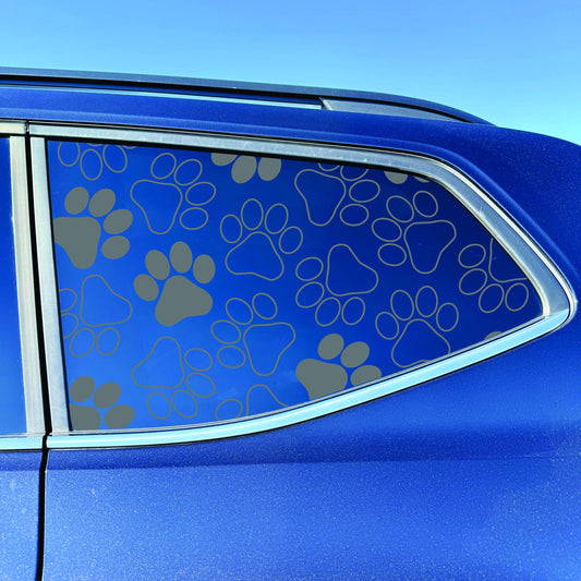 2018-2026 Volkswagen Atlas Accessory - Window Decal - Matte Black Sticker - Paw Prints