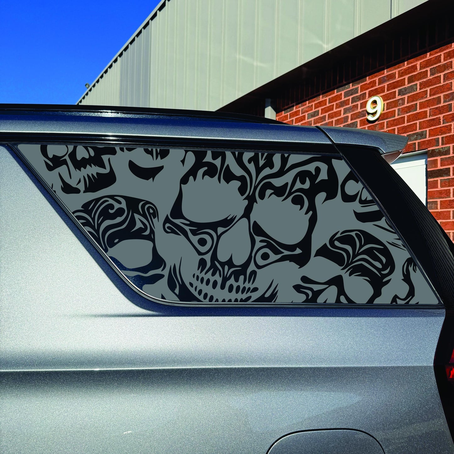 2021-2025 GMC Yukon - Chevrolet Tahoe Window Decal - Matte Black Sticker - Skulls