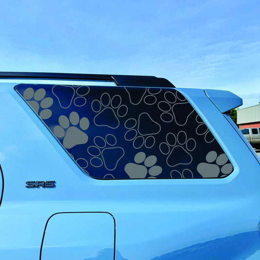 2025-2026 Toyota 4Runner - Window Decal - Matte Black Sticker - Paw Prints