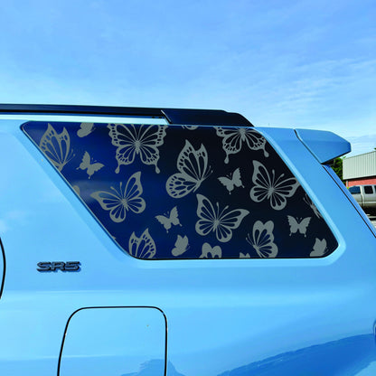 2025-2026 Toyota 4Runner - Window Decal - Matte Black Sticker - Butterflies
