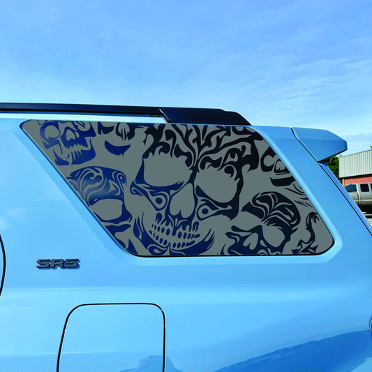 2025-2026 Toyota 4Runner - Window Decal - Matte Black Sticker - Skulls