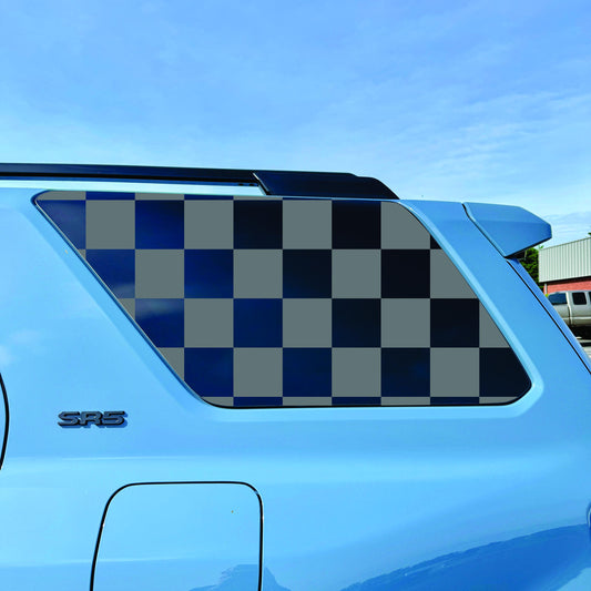 2025-2026 Toyota 4Runner - Window Decal - Matte Black Sticker - Checkerboard