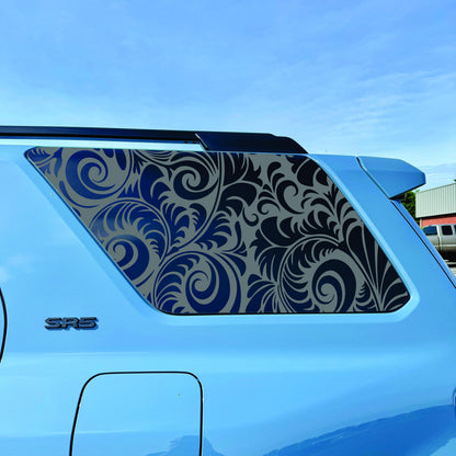 2025-2026 Toyota 4Runner - Window Decal - Matte Black Sticker - Damask Pattern