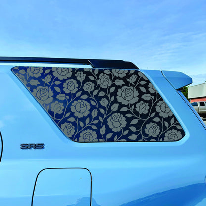 2025-2026 Toyota 4Runner - Window Decal - Matte Black Sticker - Roses