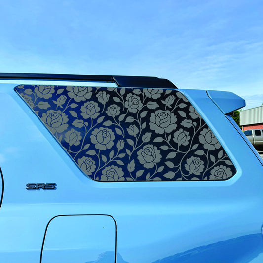 2025-2026 Toyota 4Runner - Window Decal - Matte Black Sticker - Roses
