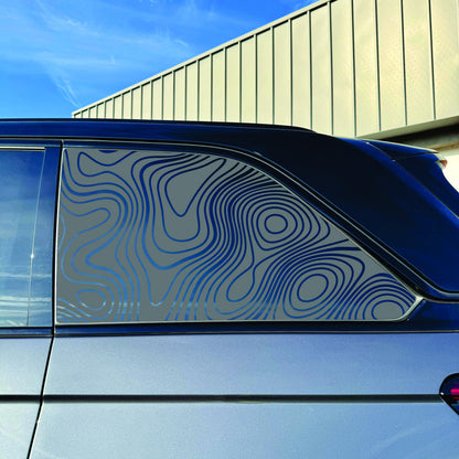 2022-2026 Jeep Grand Cherokee - Window Decal - Matte Black Sticker - Topography Map