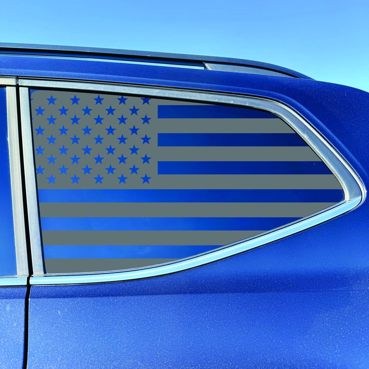 2018-2026 Volkswagen Atlas Accessory - Window Decal - Matte Black Sticker - USA Flag