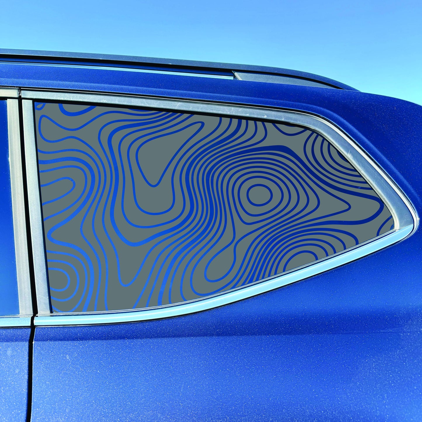 2018-2026 Volkswagen Atlas Accessory - Window Decal - Matte Black Sticker - Topography Map