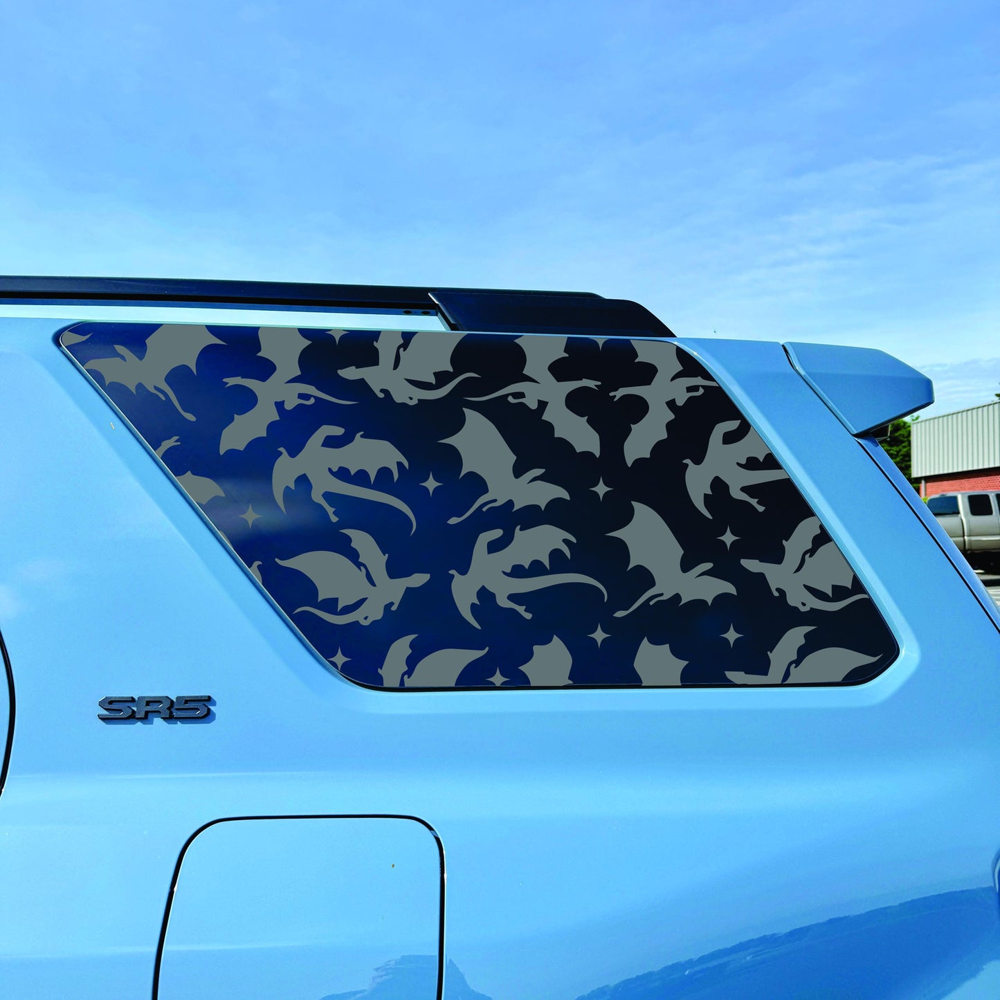 2025-2026 Toyota 4Runner - Window Decal - Matte Black Sticker - Dragons