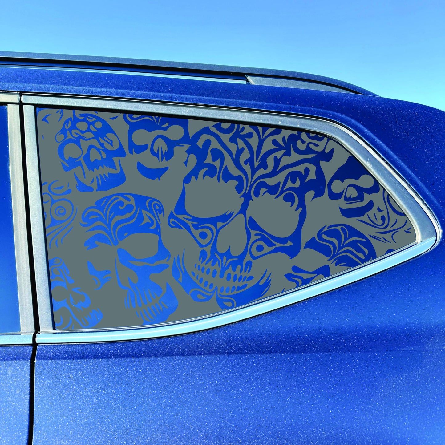 2018-2026 Volkswagen Atlas Accessory - Window Decal - Matte Black Sticker - Skulls