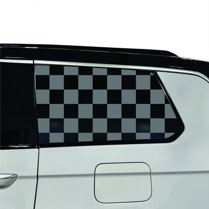 2022-2026 Jeep Grand Cherokee L - Third Row - Window Decal - Matte Black Sticker - Checkerboard