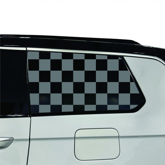 2022-2026 Jeep Grand Cherokee L - Third Row - Window Decal - Matte Black Sticker - Checkerboard