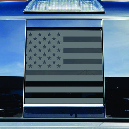2016-2023 Toyota Tacoma Accessory - Window Decal - Matte Black Sticker - USA Flag