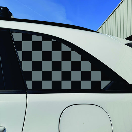 2024-2026 Mazda CX-90 Accessory- Quarter Window Decal - Matte Black Sticker - Checkerboard