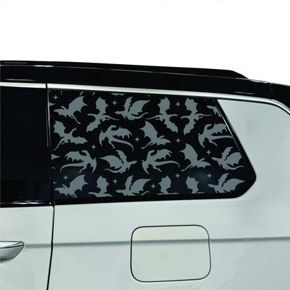 2022-2026 Jeep Grand Cherokee L - Third Row - Window Decal - Matte Black Sticker - Dragons